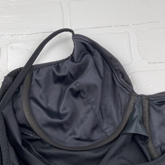 Lands End Swim Top Women‎ 16 Black Underwire Bra Twist Tankini - Picture 5 of 8